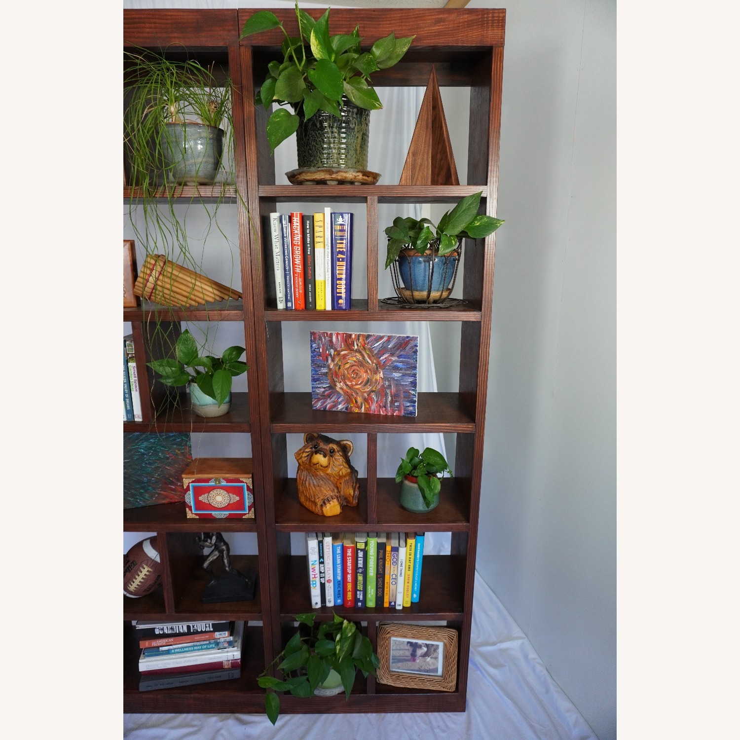 Handcrafted Wood Bookcase Set Library Bookshelf - image-10