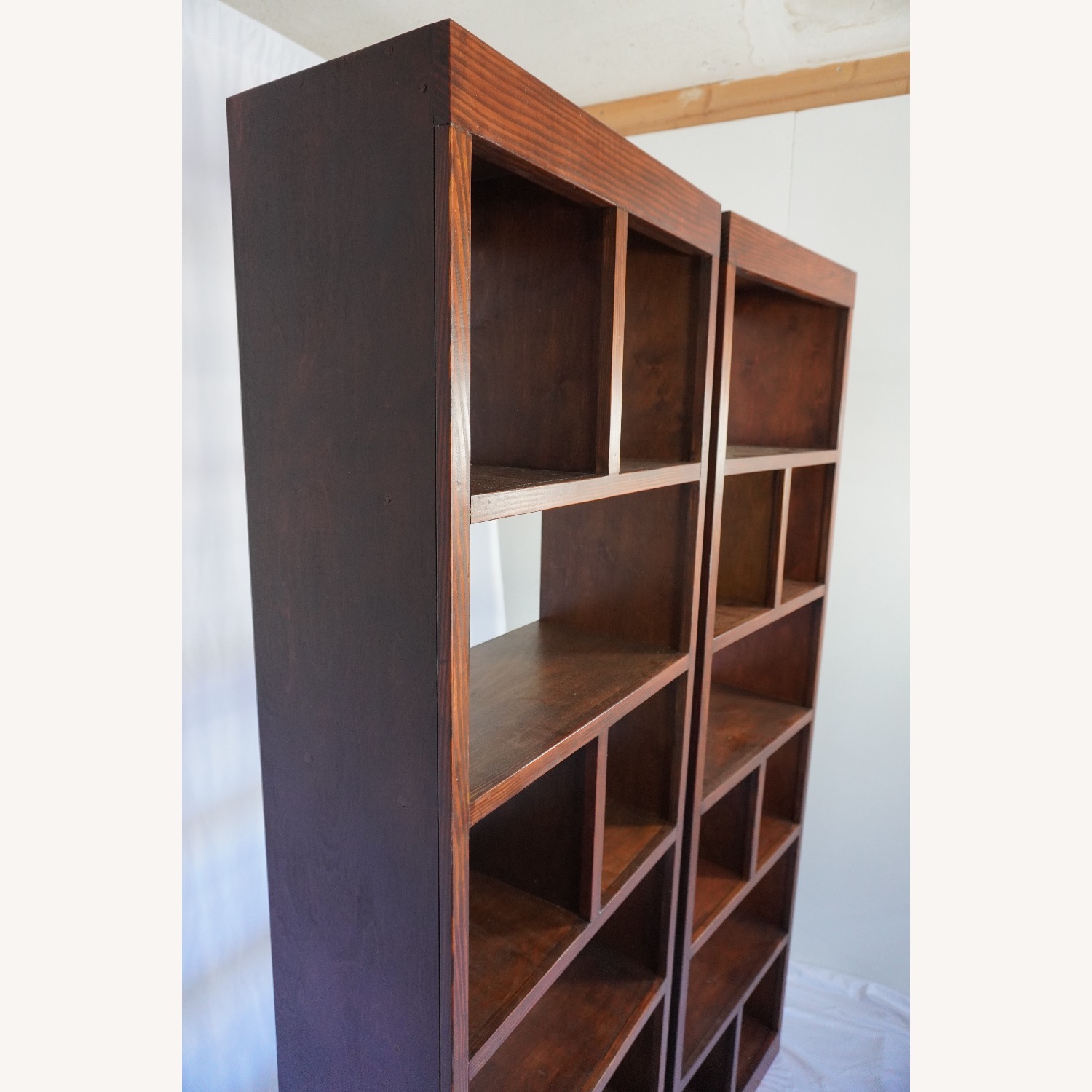Handcrafted Wood Bookcase Set Library Bookshelf - image-6