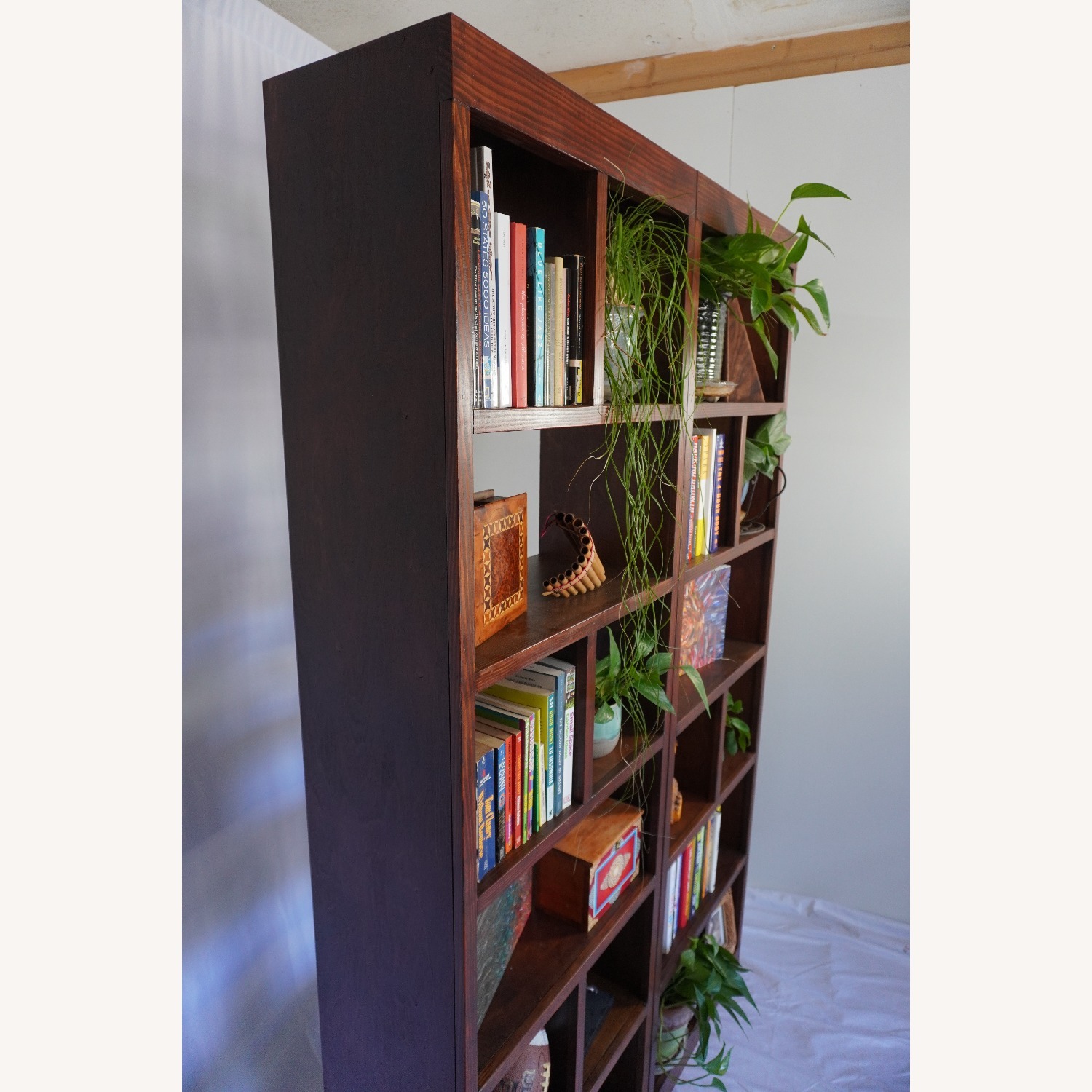 Handcrafted Wood Bookcase Set Library Bookshelf - image-4