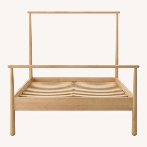 Used IKEA GJÖRA Natural Wood Queen Bed Frame for sale on AptDeco