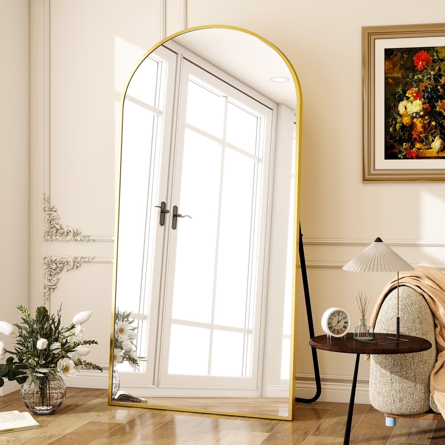 Walmart Gold Metal Floor Mirror - image-6