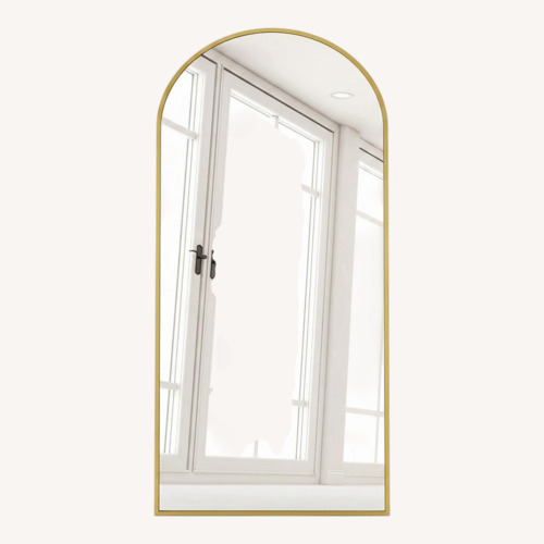 Used Walmart Gold Metal Floor Mirror for sale on AptDeco