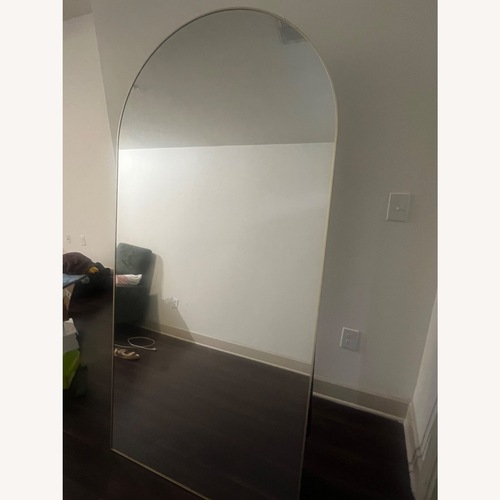 Used Walmart Gold Metal Floor Mirror for sale on AptDeco