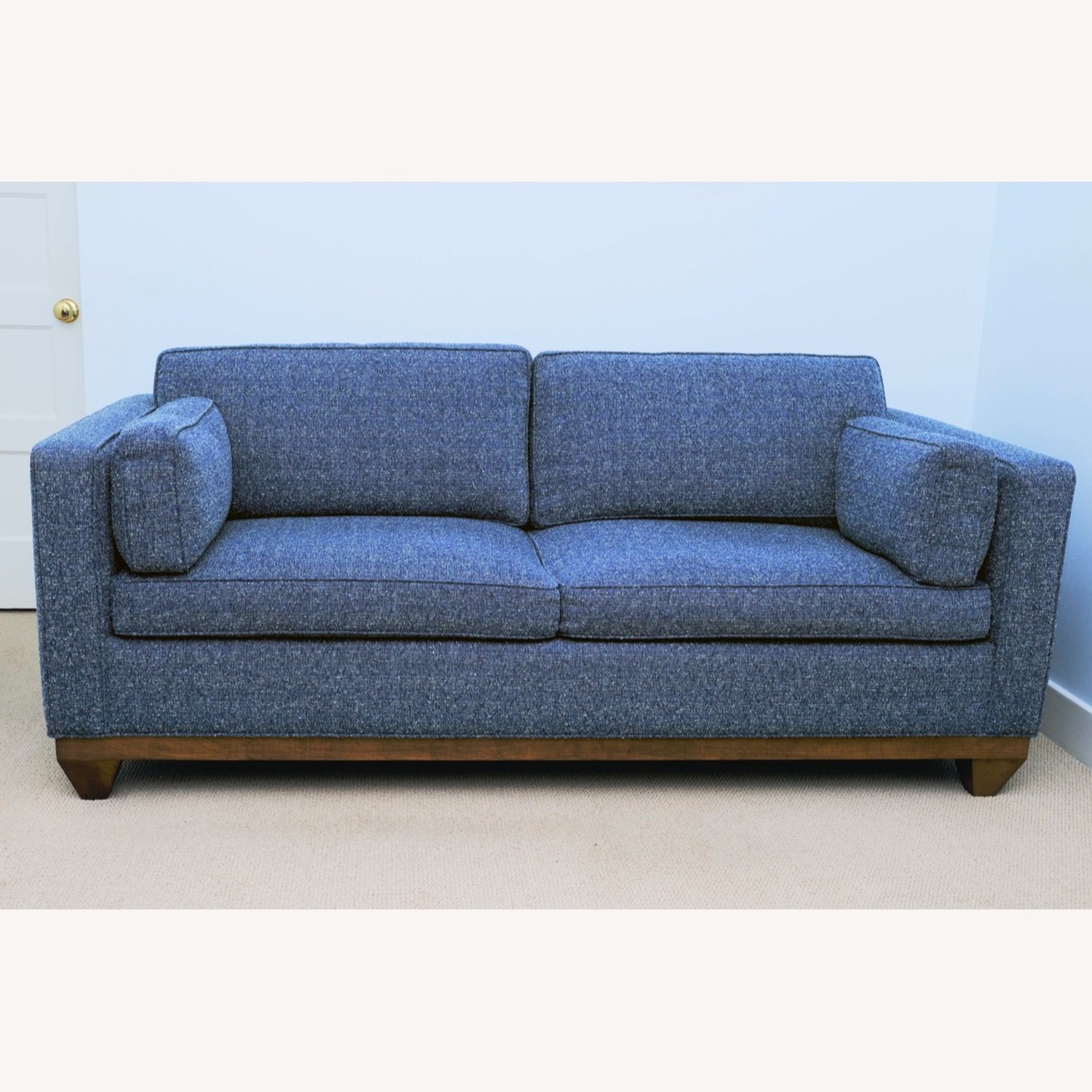 Carlyle Evan Blue Fabric Sleeper Sofa - image-3