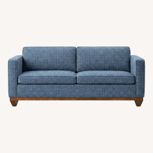 Used Carlyle Evan Blue Fabric Sleeper Sofa for sale on AptDeco