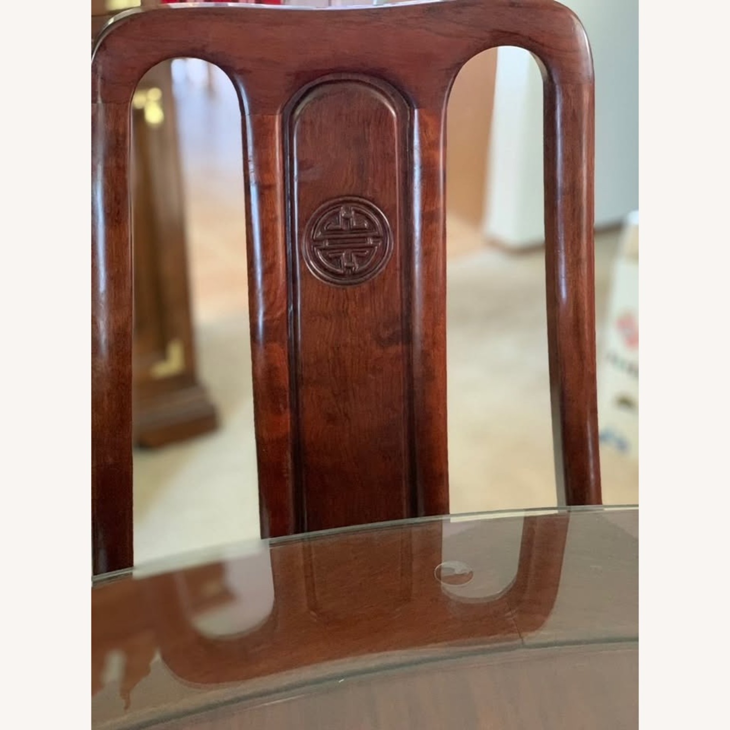 Chinese-Inspired Cherry Brown Wood Dining Sets - image-3
