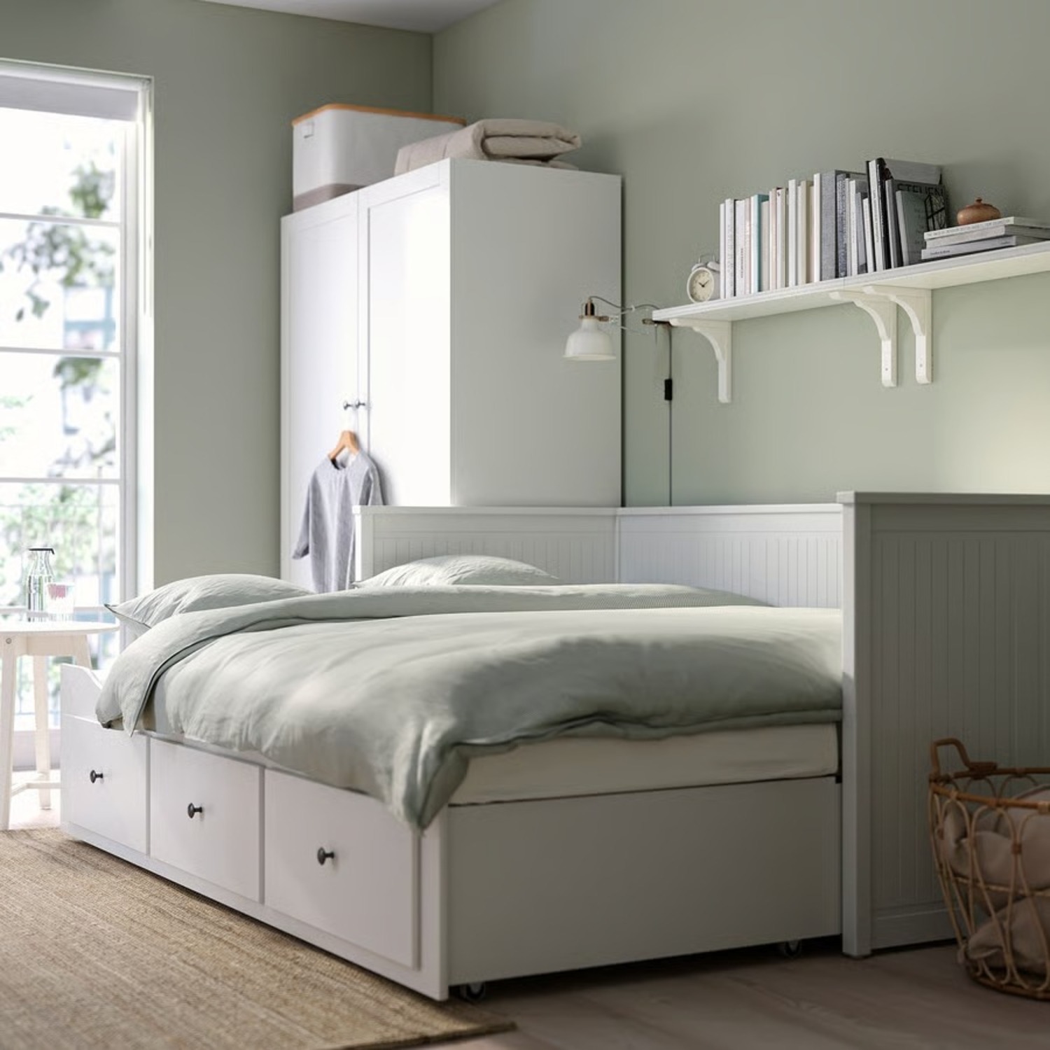 IKEA Daybed Frame with 3 Drawers White Twin - image-3