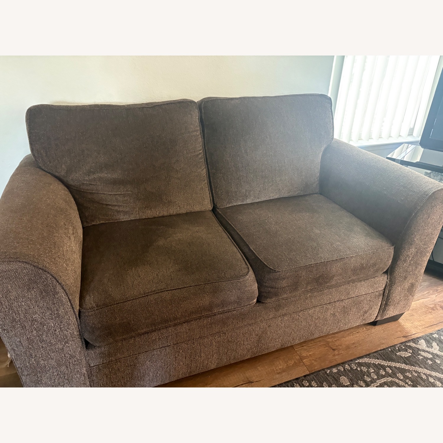 Dark Brown 2 Seater Sofa - image-1