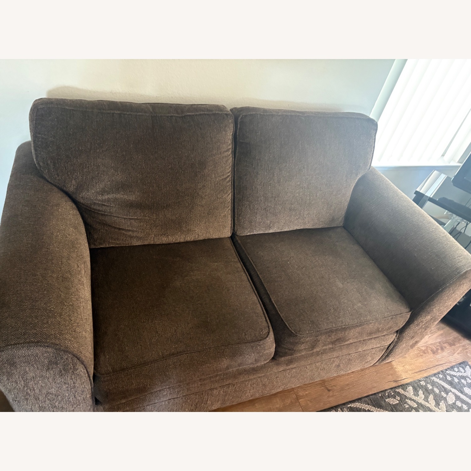 Dark Brown 2 Seater Sofa - image-2