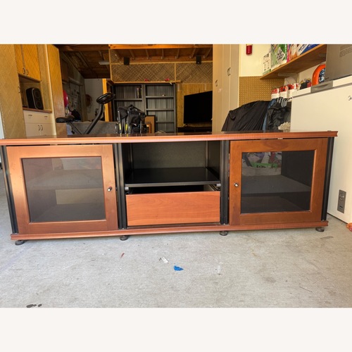 Used Salamander AV Cabinet in Cherry & Black  for sale on AptDeco