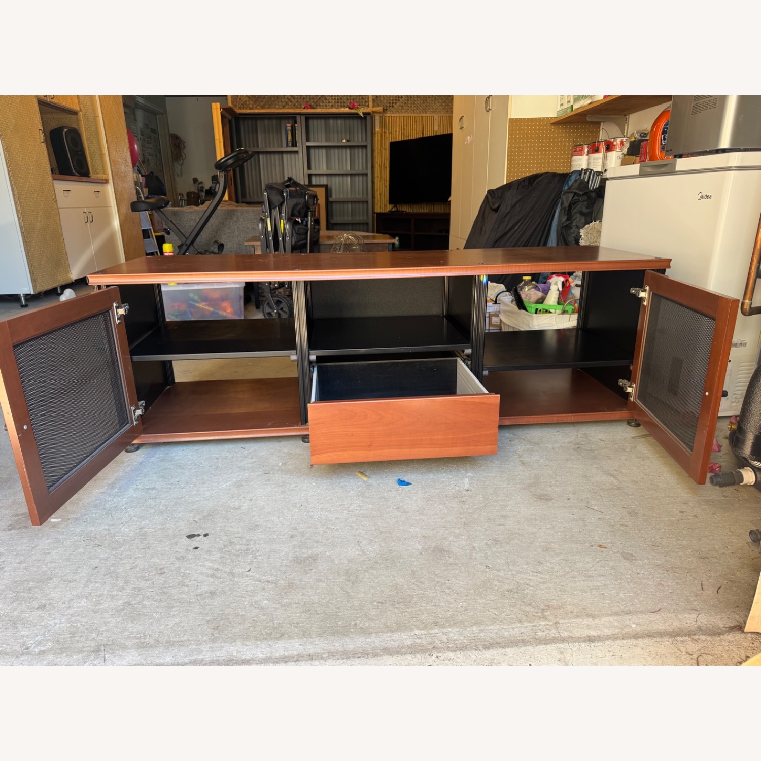 Salamander AV Cabinet in Cherry & Black  - image-2