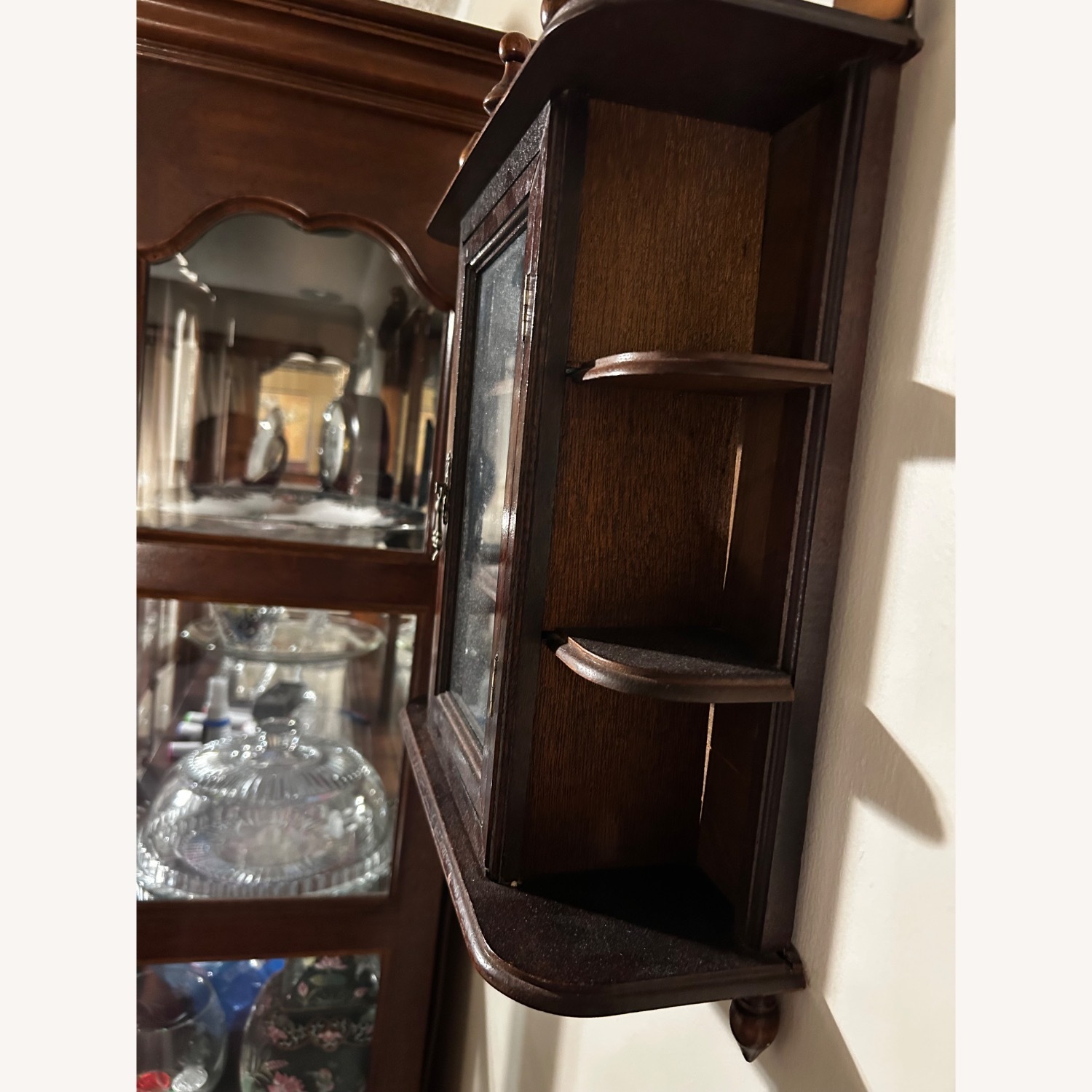 Vintage Wall Mount Curio/Display Cabinet - image-2