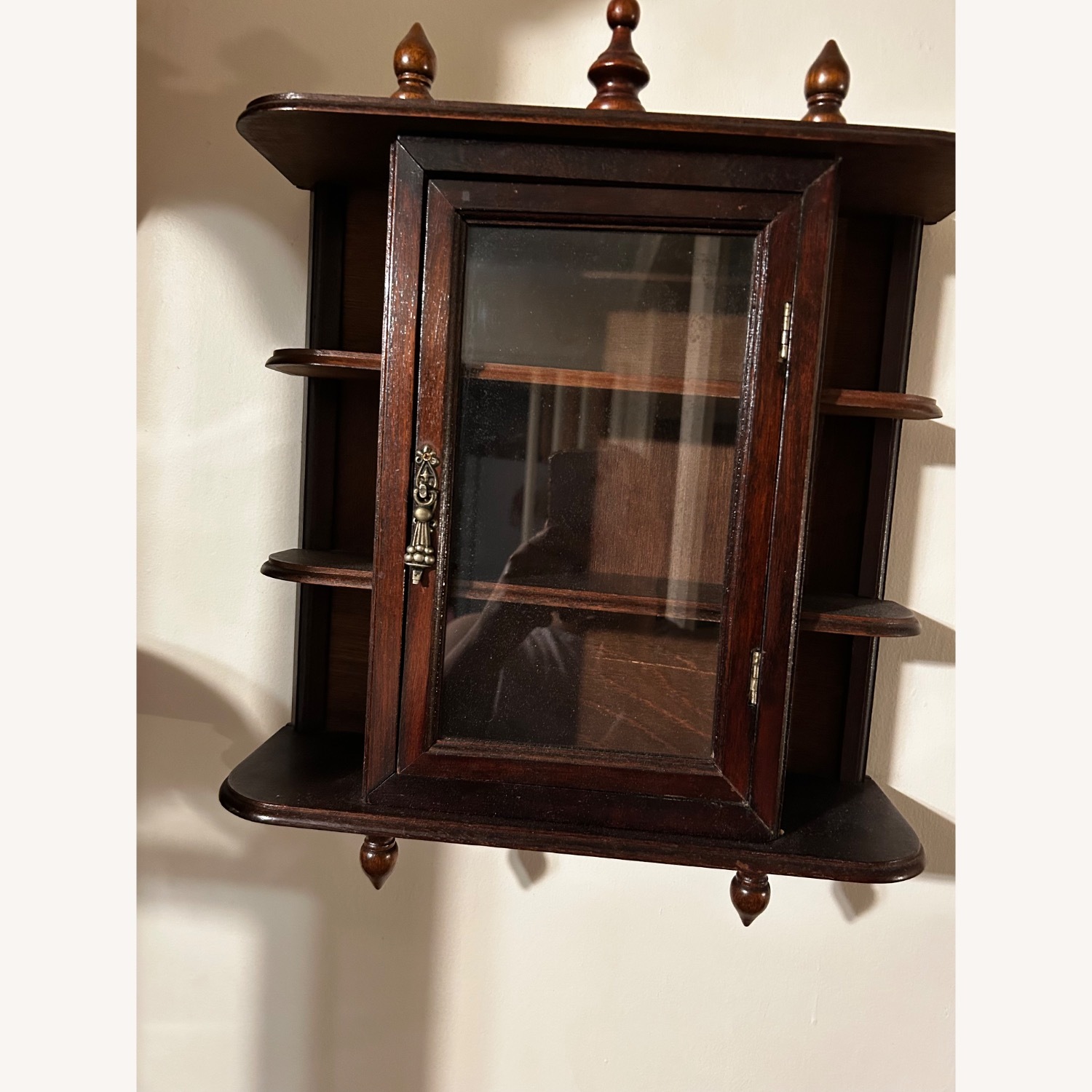 Vintage Wall Mount Curio/Display Cabinet - image-1