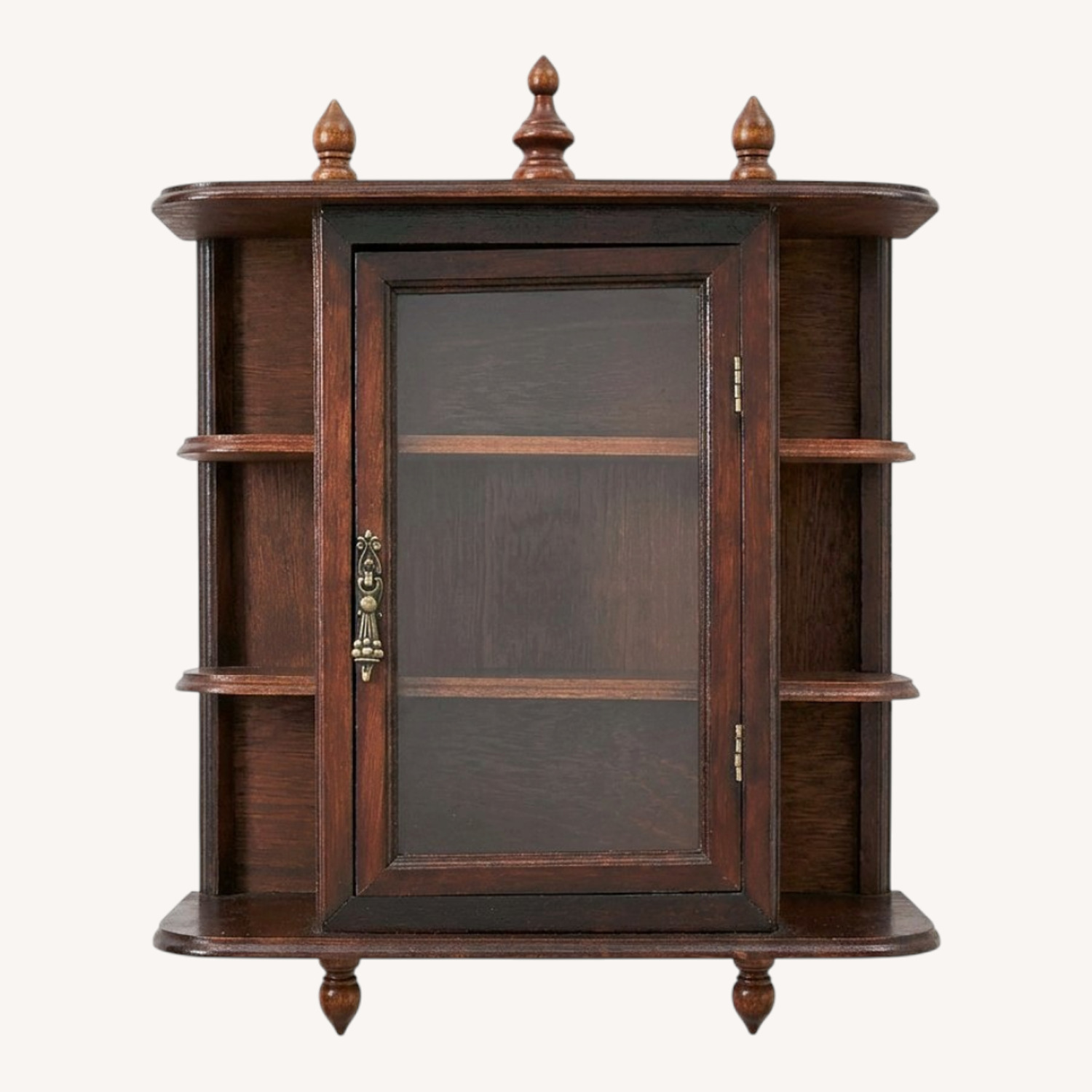 Vintage Wall Mount Curio/Display Cabinet - image-0