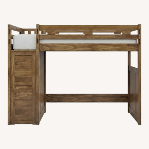 Used Creekside Wooden Loft Desk Bed for sale on AptDeco