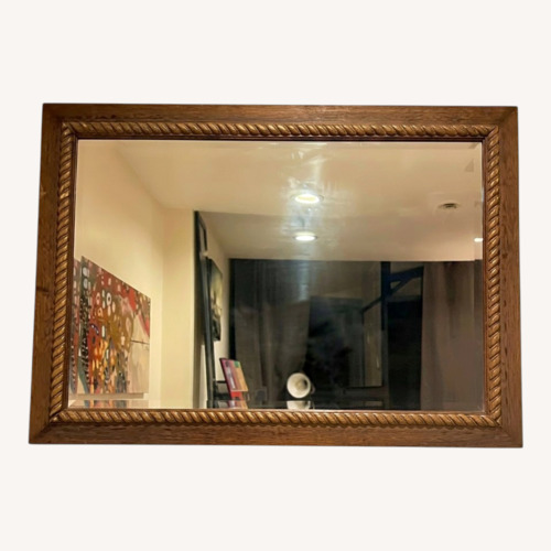 Used Antique Large Ornate Wood Framed Wall Mirror for sale on AptDeco