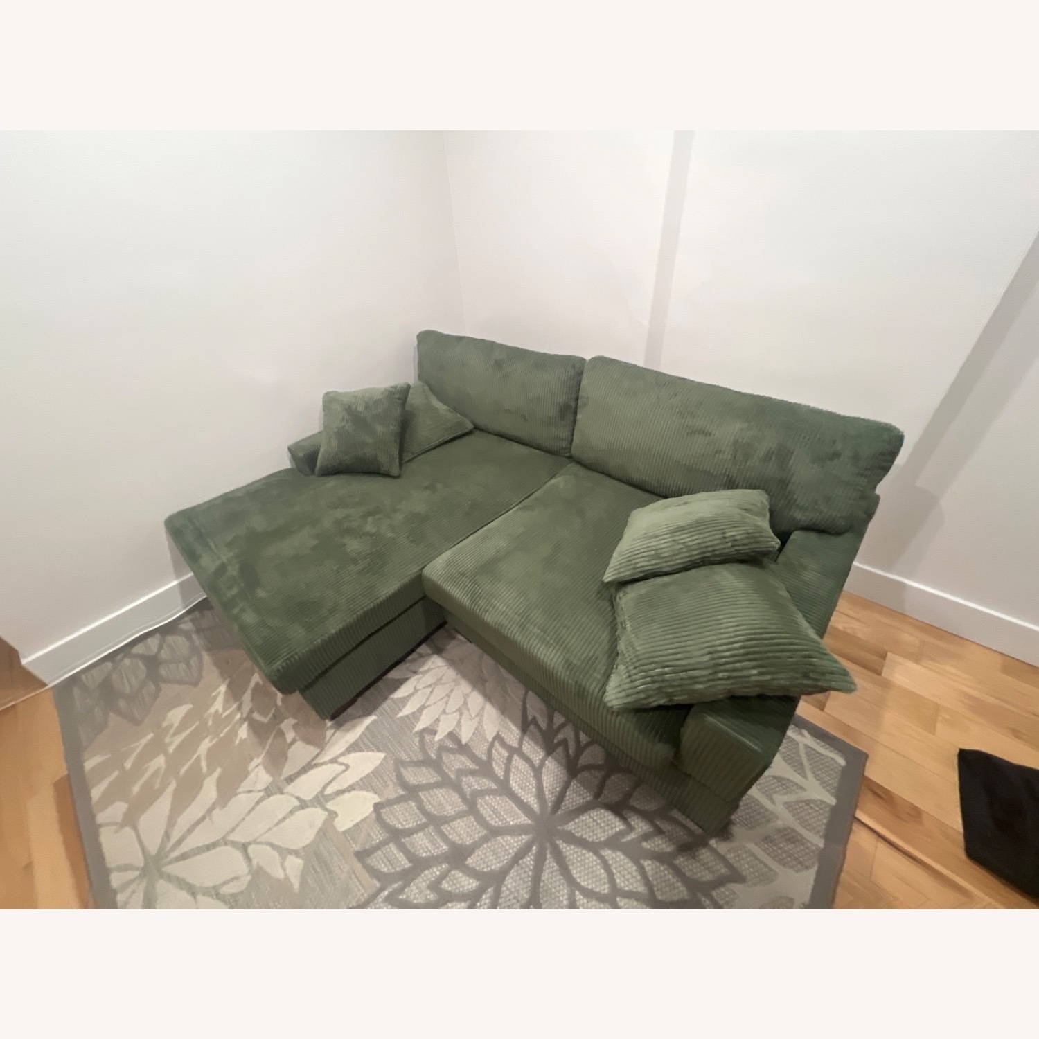 Milbrey Green Cotton 2 Piece Sectional - image-2