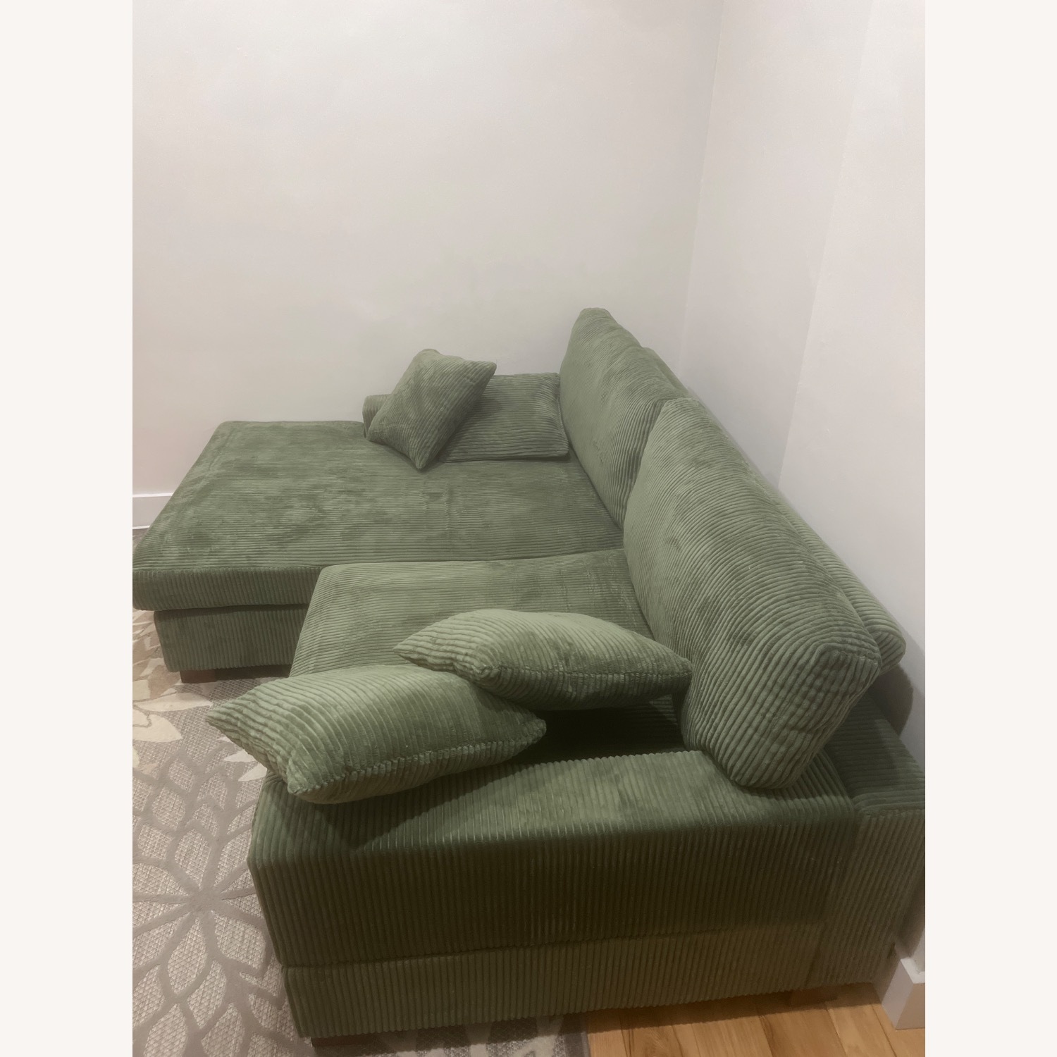 Milbrey Green Cotton 2 Piece Sectional - image-3