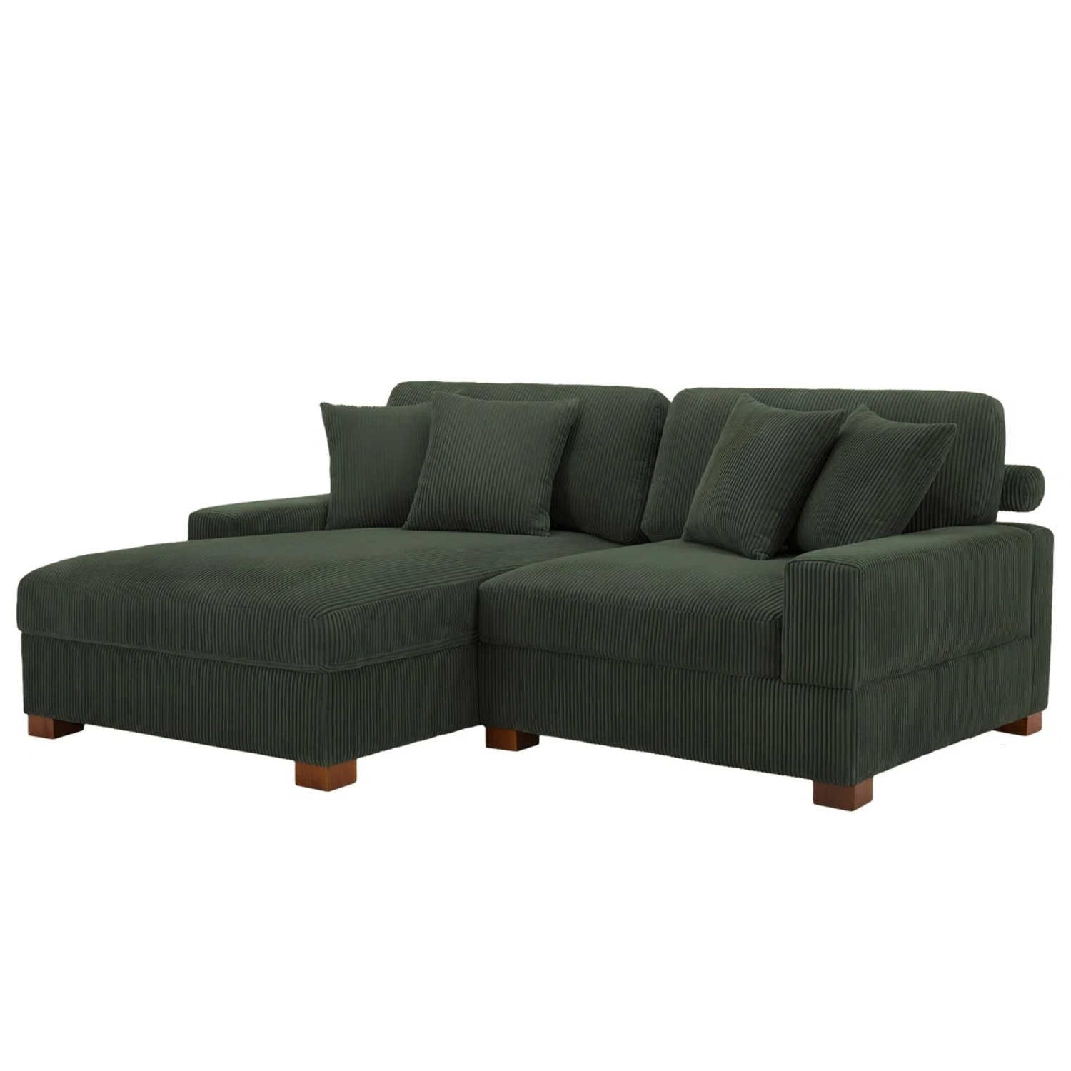 Milbrey Green Cotton 2 Piece Sectional - image-4