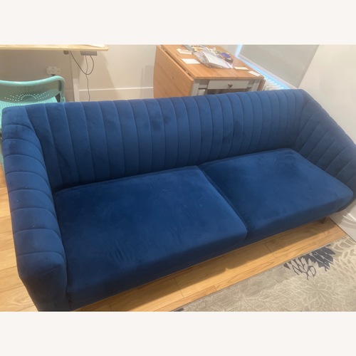 Used Blue Velvet 3+ Seater Sofa for sale on AptDeco