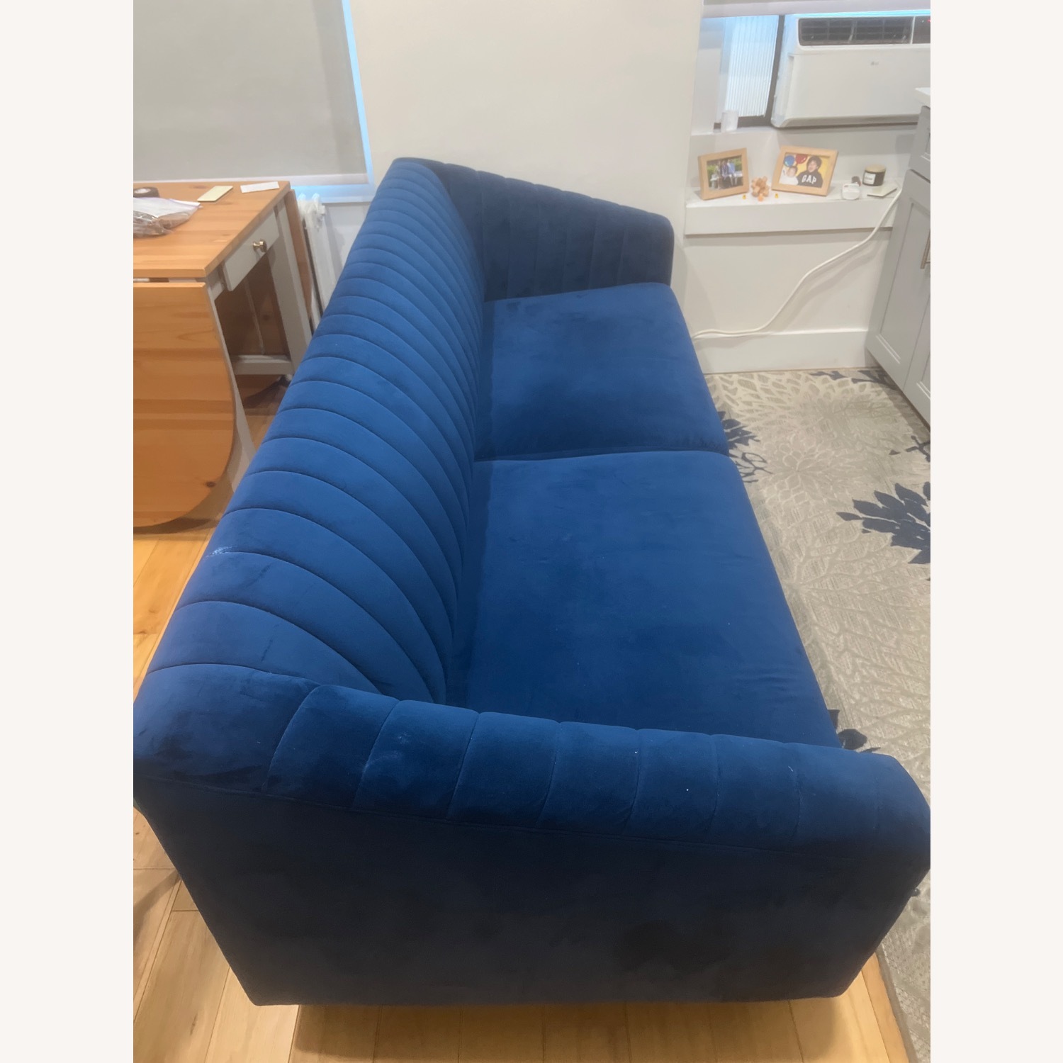 Blue Velvet 3+ Seater Sofa - image-3