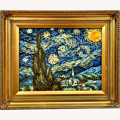 Used Van Gogh’s “Starry Night” Oil on Canvas Replica for sale on AptDeco