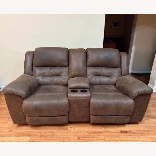 Used Ashley Furniture Dark Brown 2 Seater Sofa for sale on AptDeco