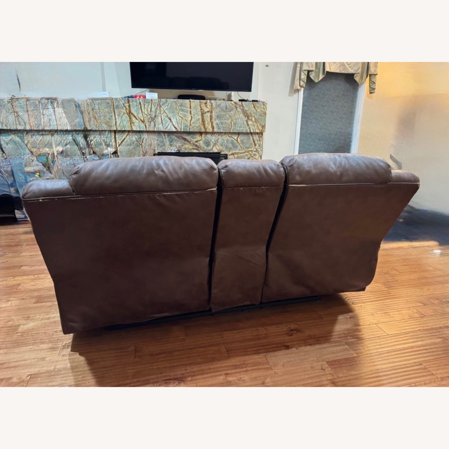 Ashley Furniture Dark Brown 2 Seater Sofa - image-3