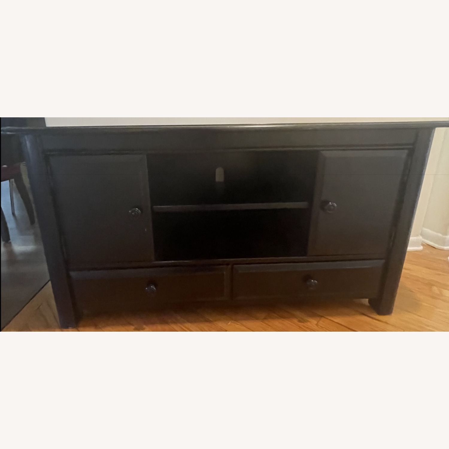 Black Wood Media Storage - image-1