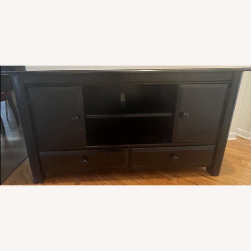 Used Black Wood Media Storage for sale on AptDeco