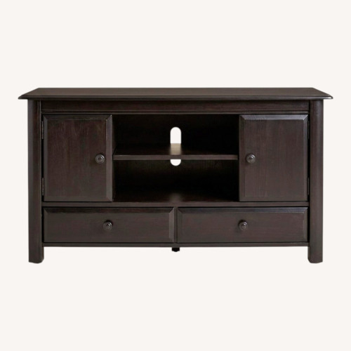 Used Black Wood Media Storage for sale on AptDeco