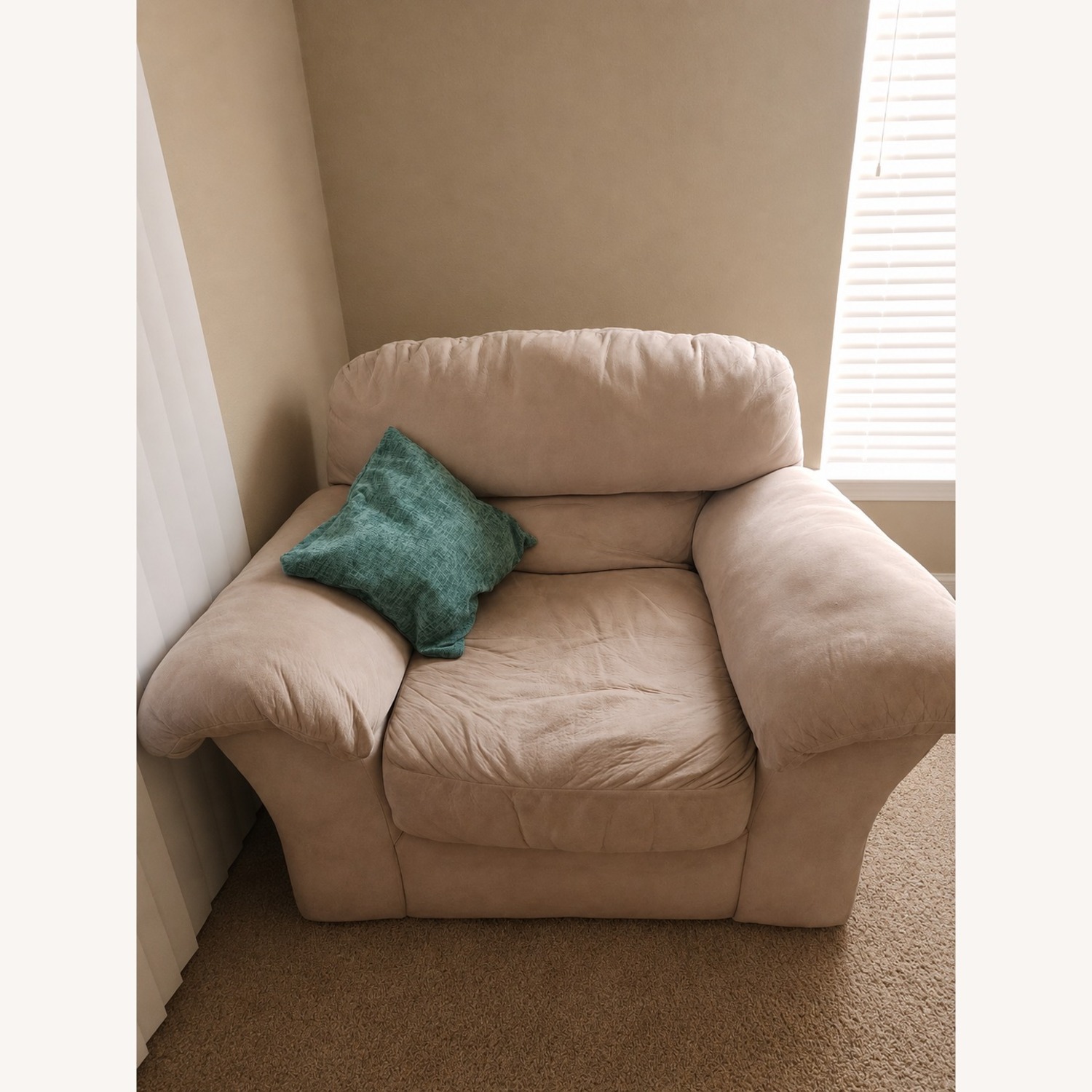 Jackson Beige Sink-in Loveseat - image-1
