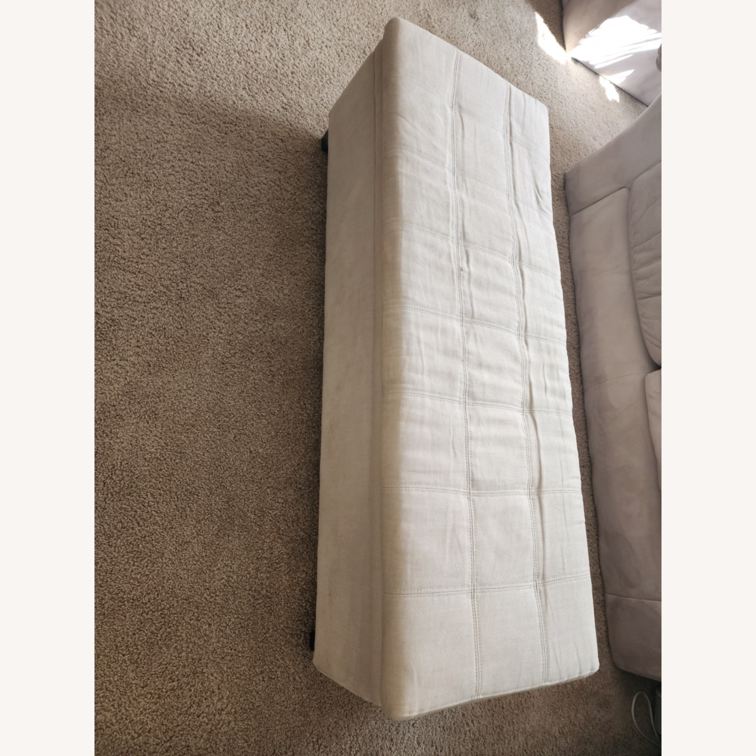 Beige Ottoman with Storage - image-3