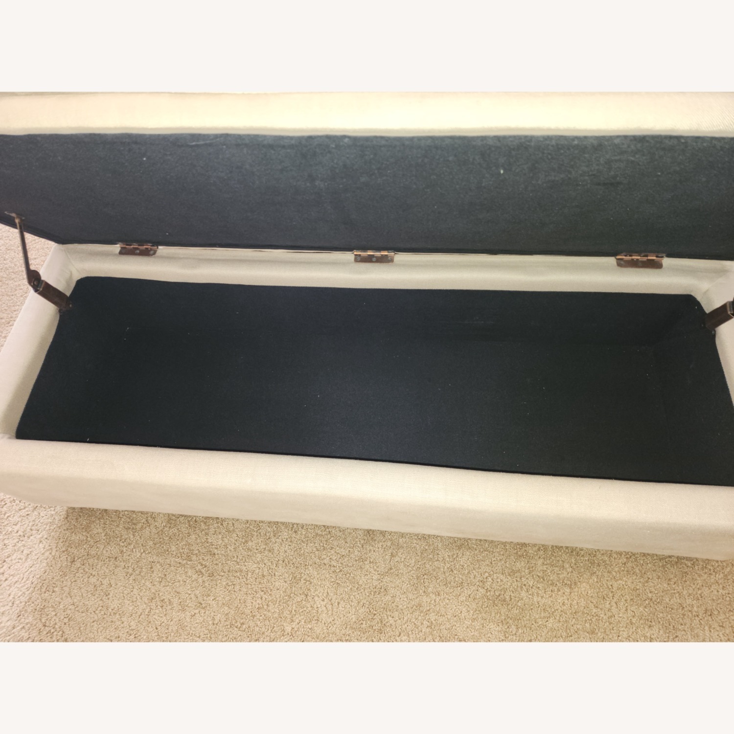 Beige Ottoman with Storage - image-1