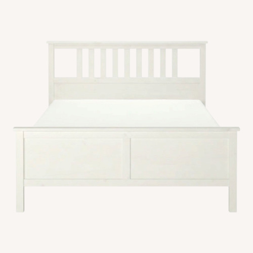 Used IKEA White Solid Wood King Bed for sale on AptDeco