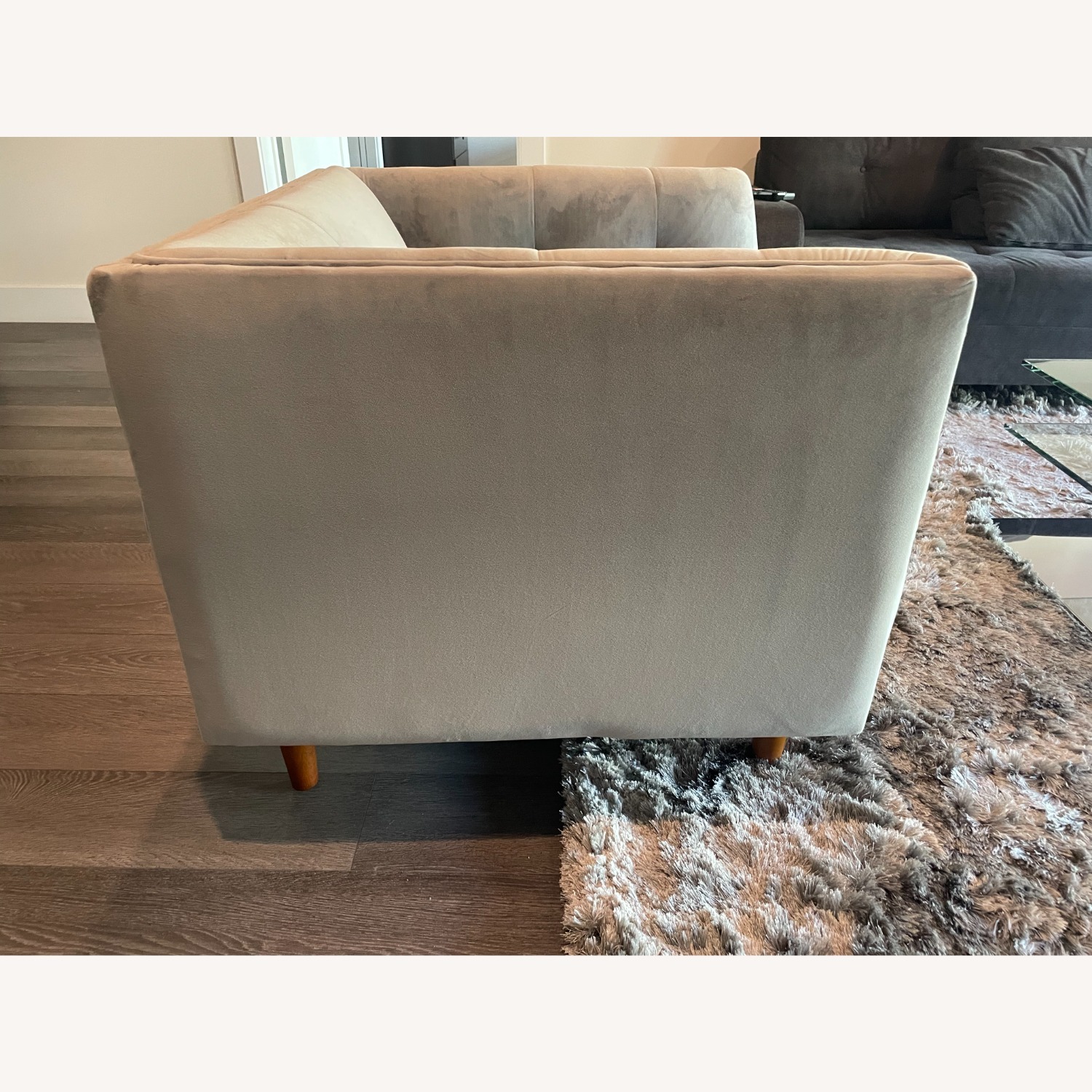 Modani Light Gray Fabric Accent Chair - image-3
