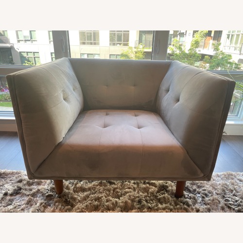 Used Modani Light Gray Fabric Accent Chair for sale on AptDeco