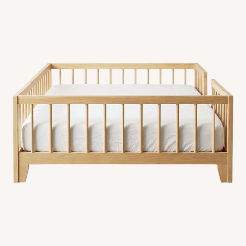 Used Montessori Bed Natural Wood Full Bed for sale on AptDeco