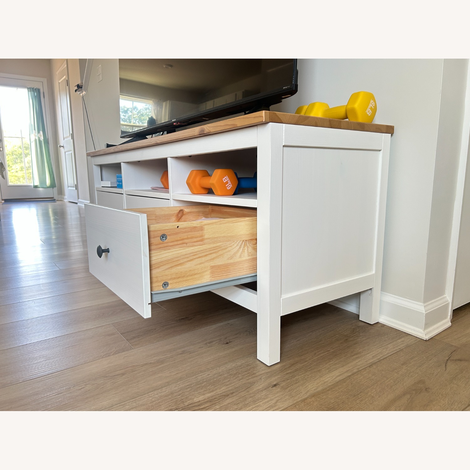 IKEA HEMNES White Solid Wood TV Unit - image-2