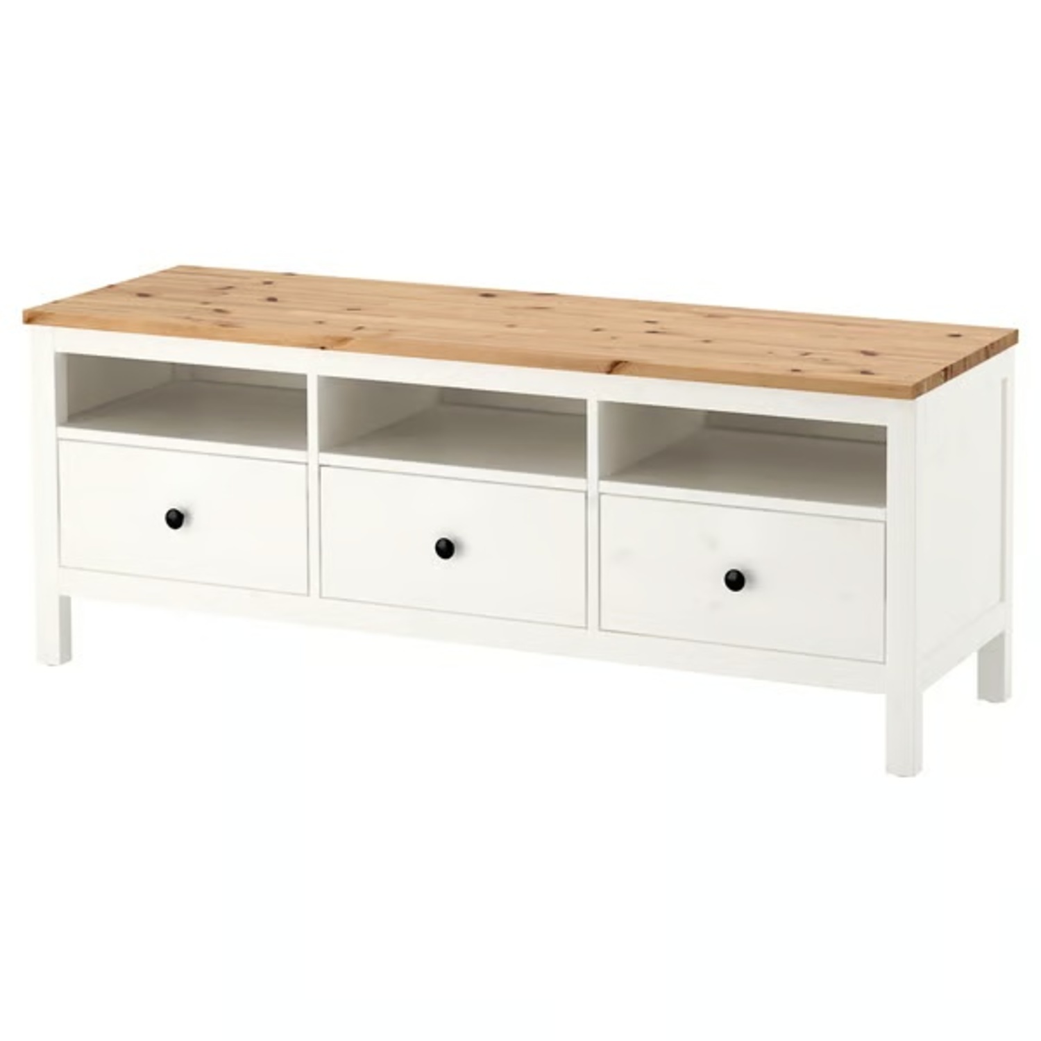 IKEA HEMNES White Solid Wood TV Unit - image-5