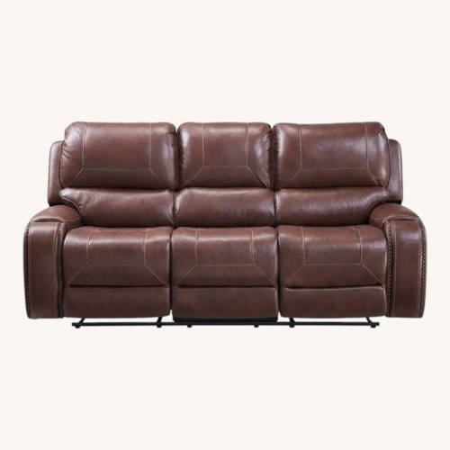 Used Dark Brown Leather 3+ Seater Sofa for sale on AptDeco