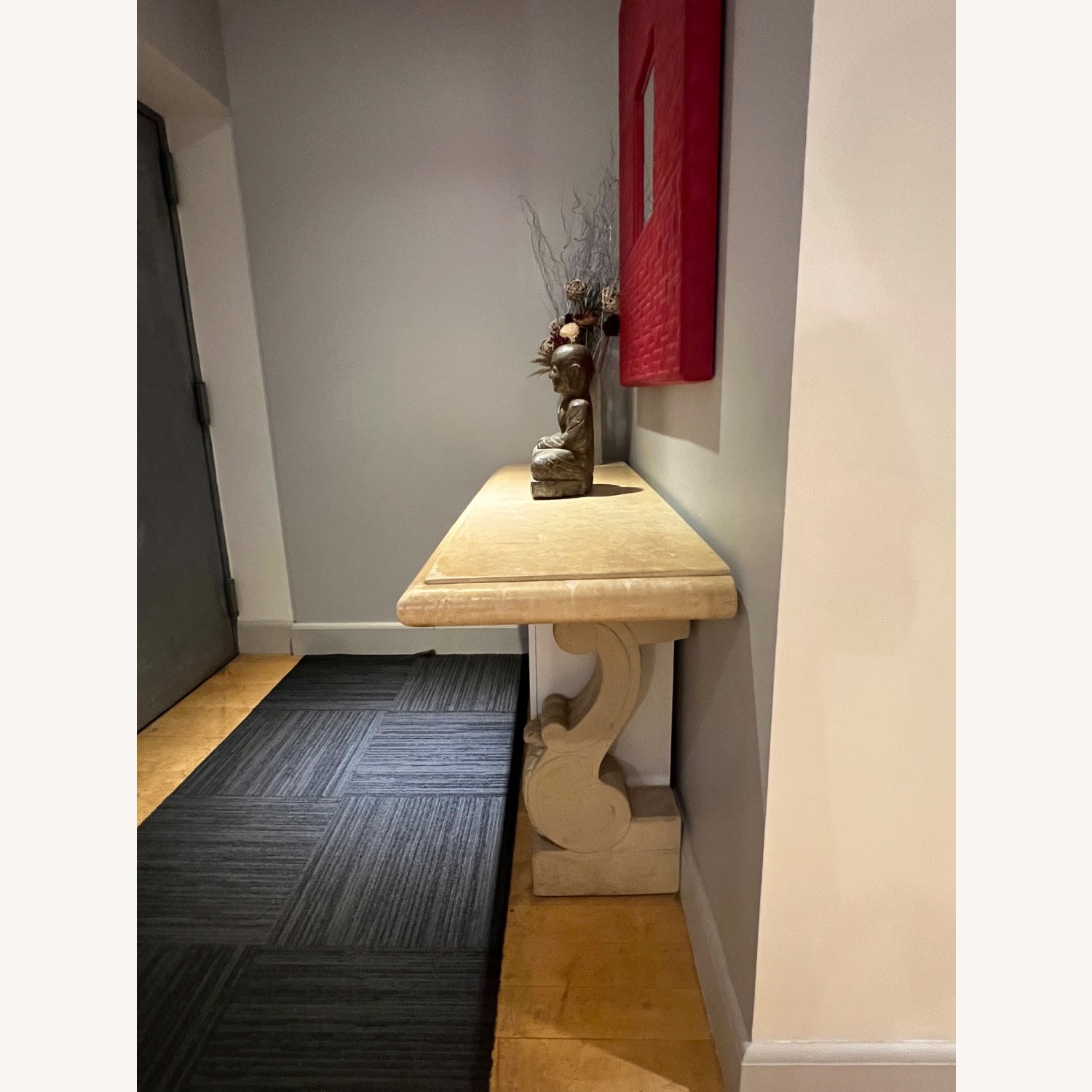 Vintage/Antique Natural Side Table - image-2