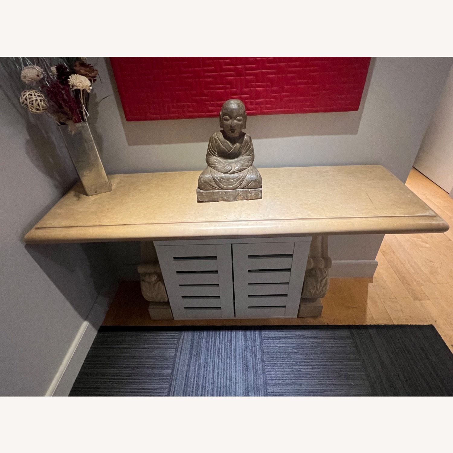 Vintage/Antique Natural Side Table - image-1