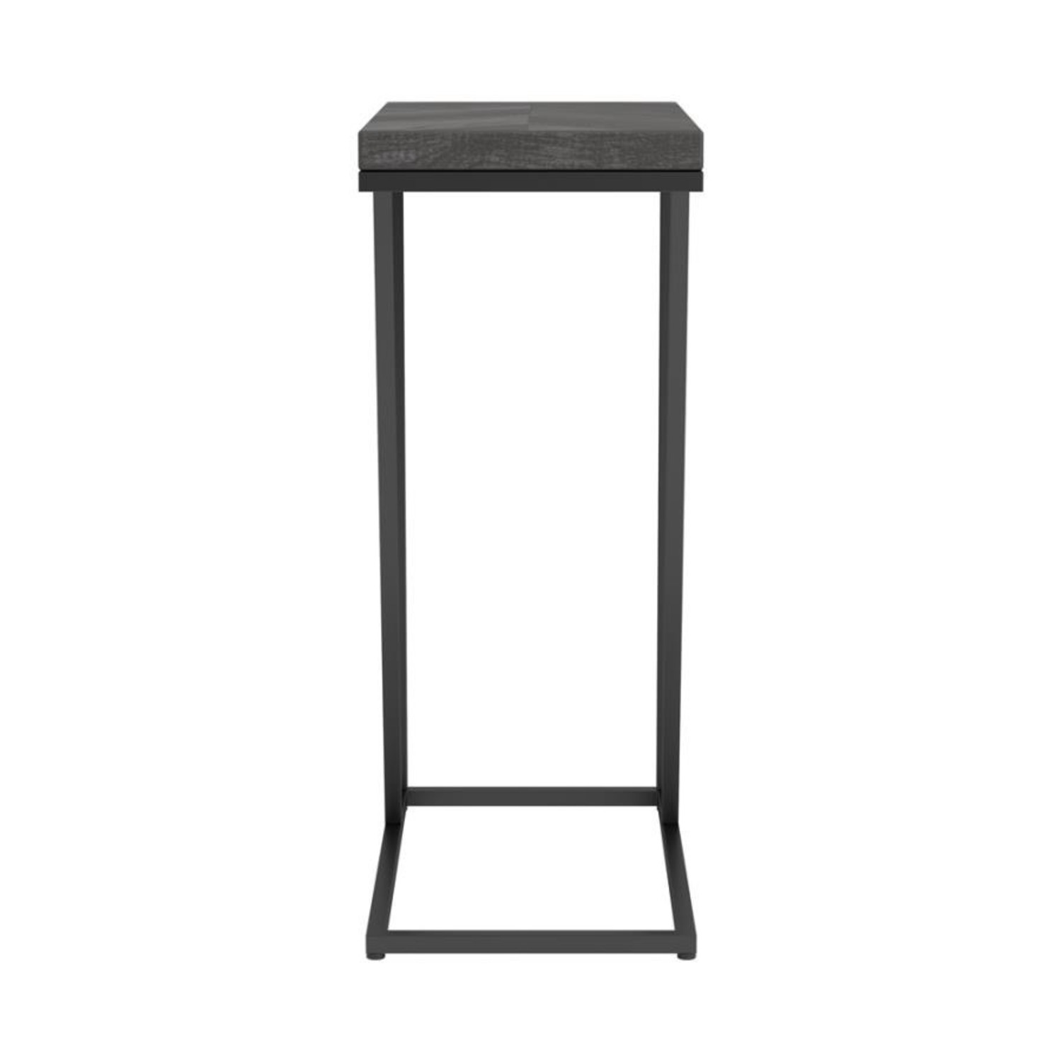 Accent Table In Rustic Grey Herringbone Finish - image-4