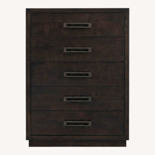 Used Living Spaces Dark Brown Wood Dresser  for sale on AptDeco