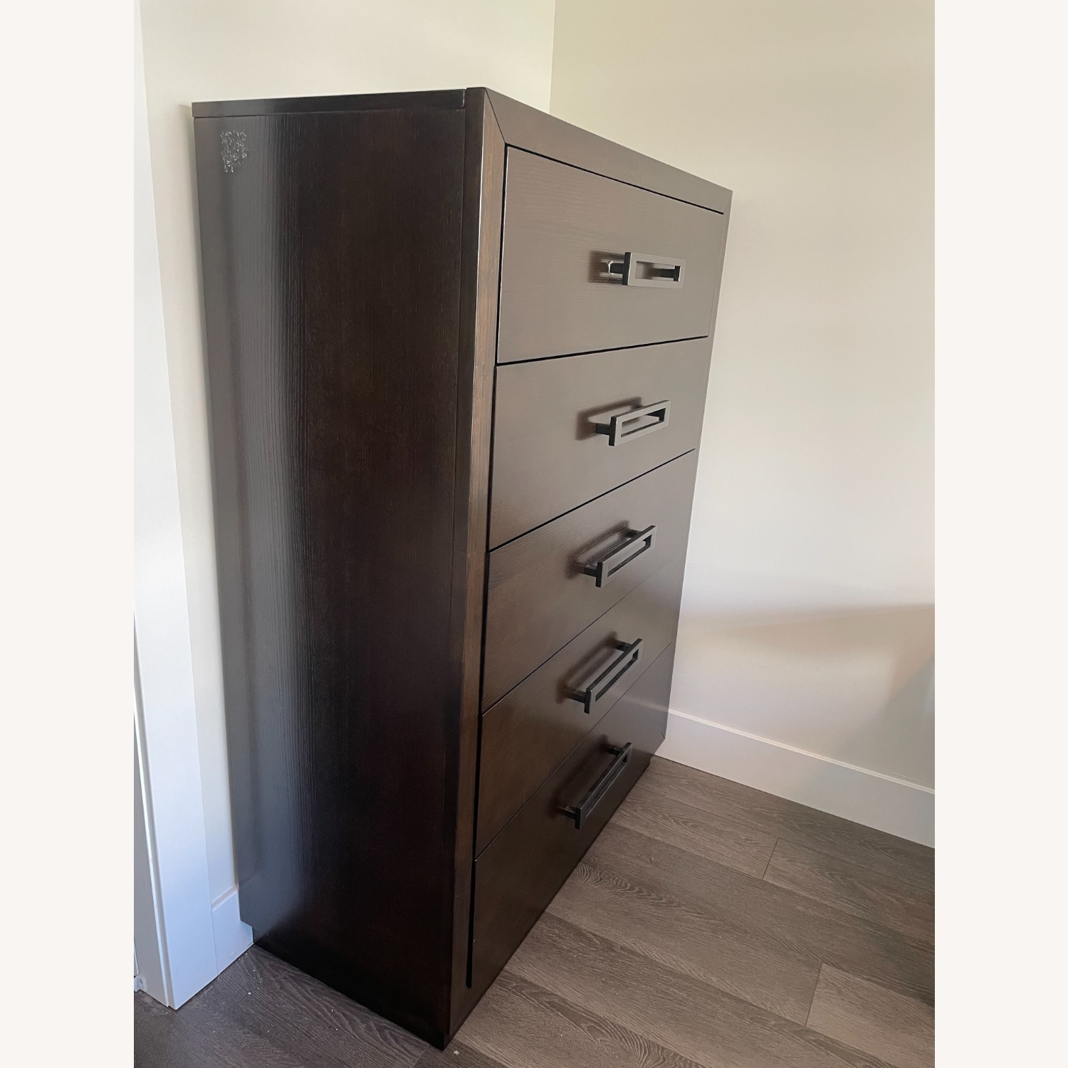 Living Spaces Dark Brown Wood Dresser - image-3