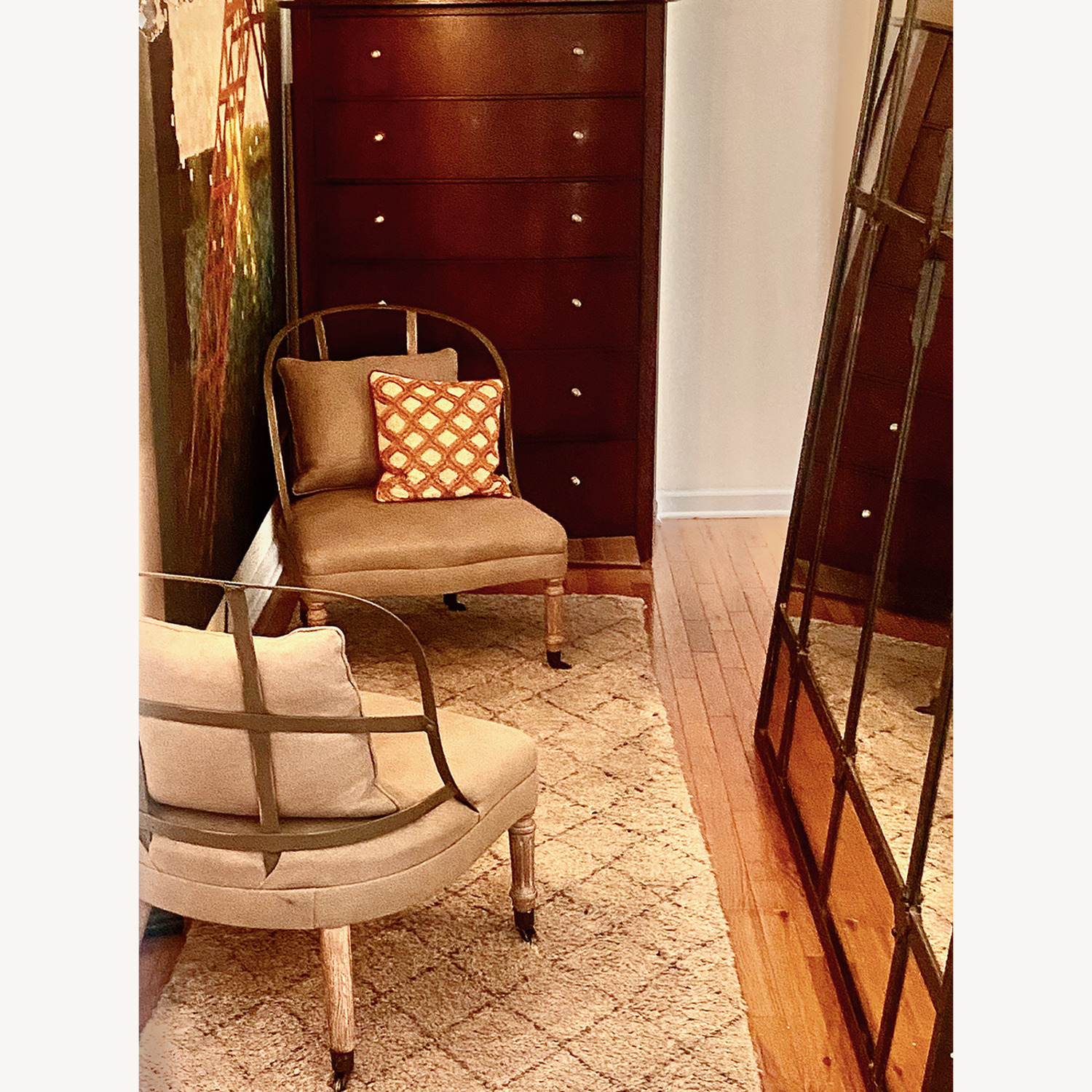 Restoration Hardware Light Gray Accent Chairs - image-2