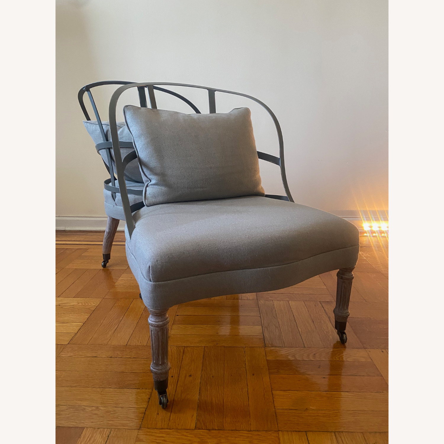 Restoration Hardware Light Gray Accent Chairs - image-6