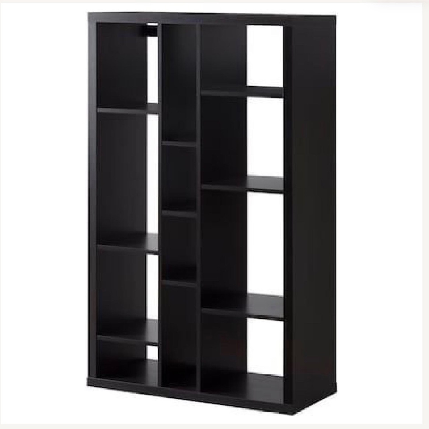 IKEA Kallax Black Wood Bookcase - image-1