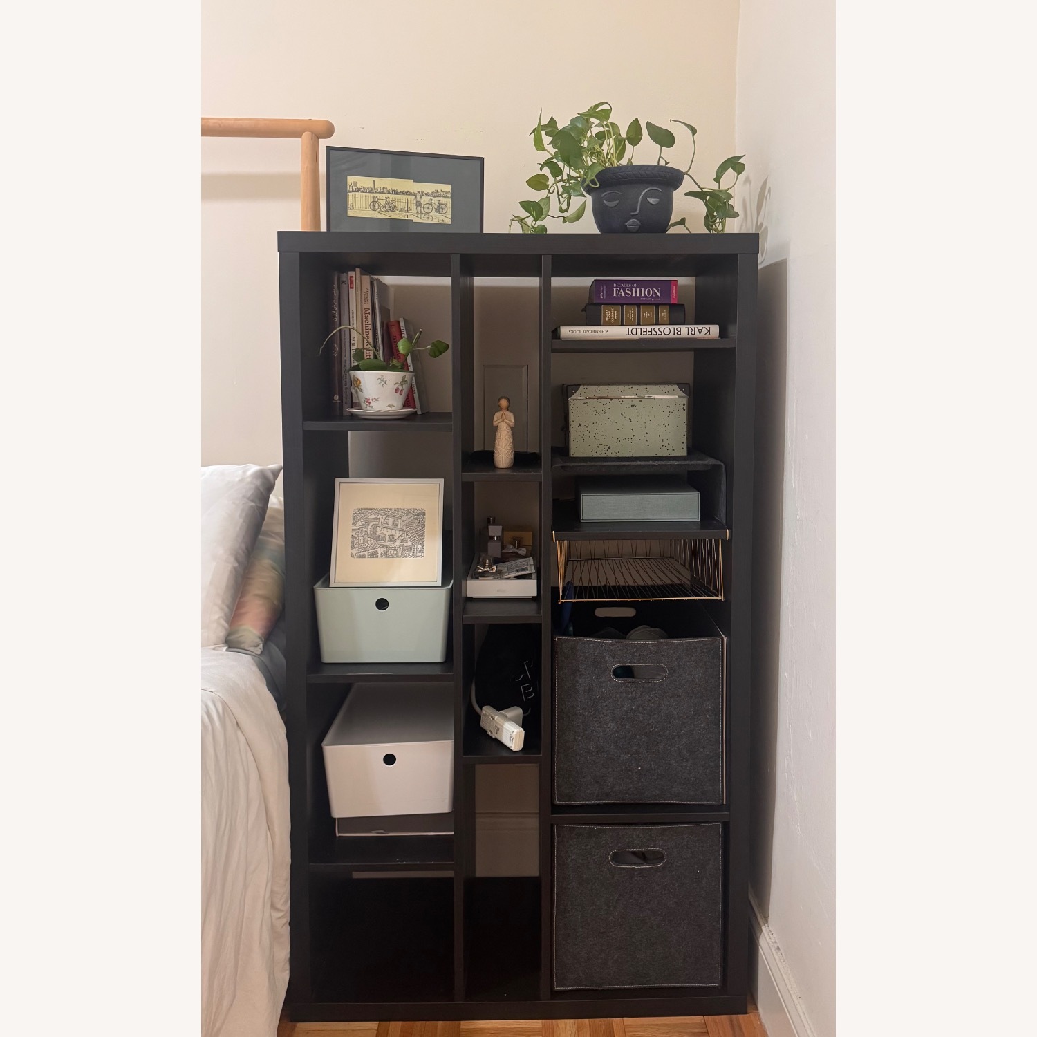 IKEA Kallax Black Wood Bookcase - image-3